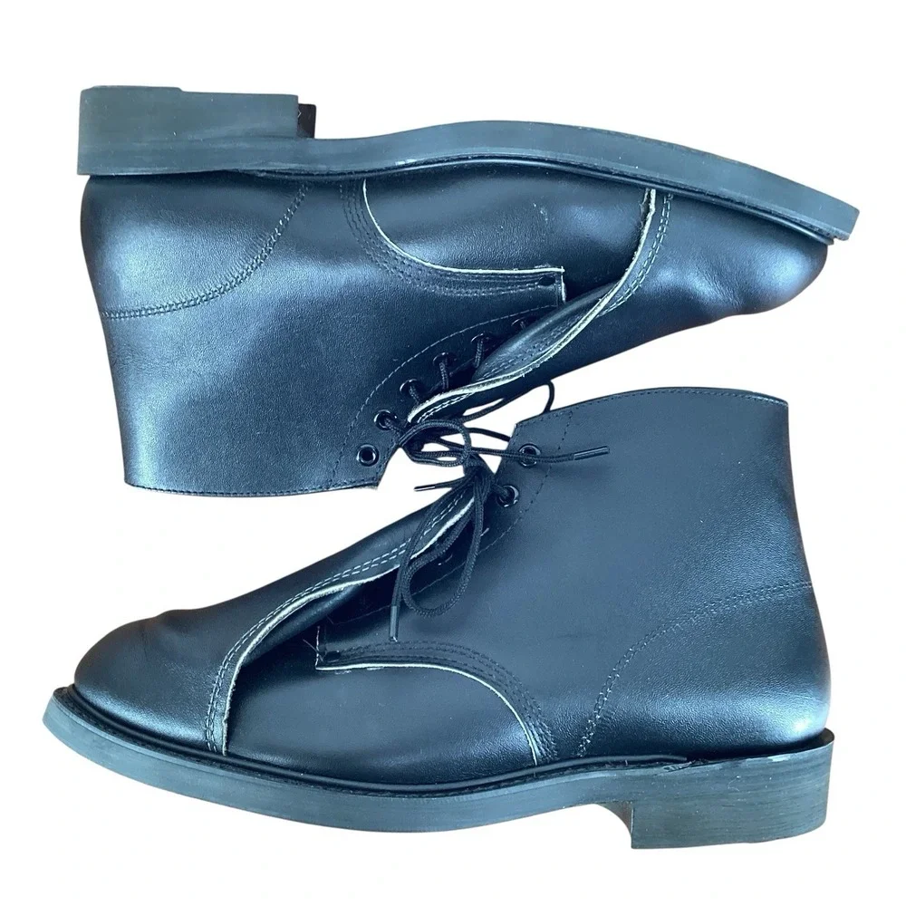 Lehigh‎ Black Leather Chukka Safety Toe Work Boots Shoes USA Made Sz  10 EEE